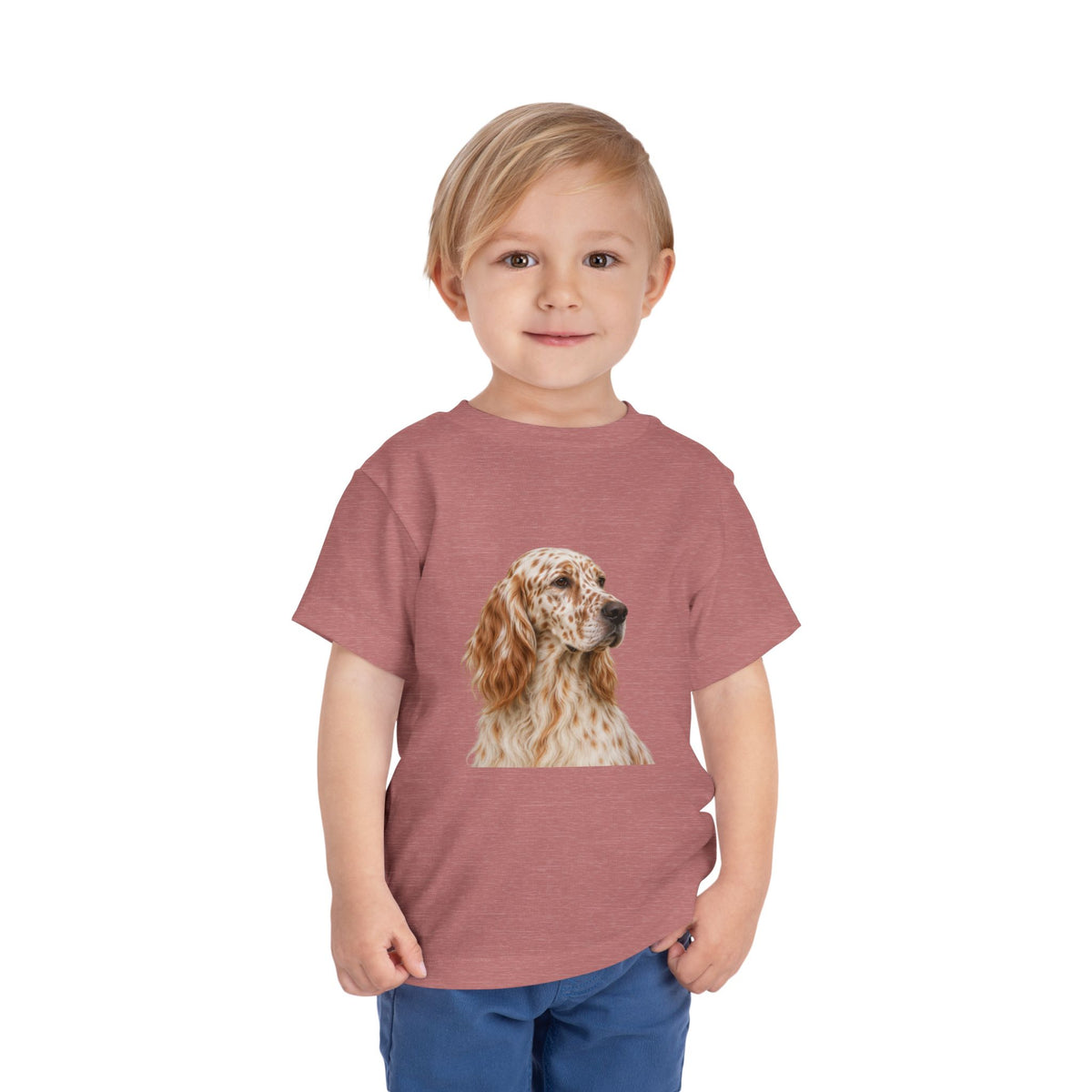 English Setter Head Toddler Unisex Short Sleeve Crewneck Tee