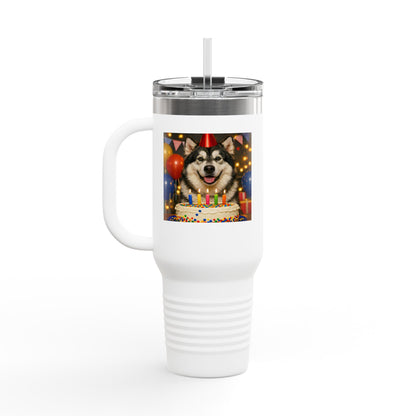 Birthday Buddy Malamute Insulated Travel Mug