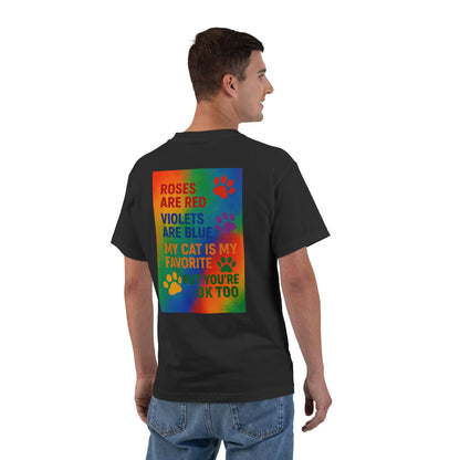 Roses Are Red Cat Men's Short-Sleeve Crewneck Tee