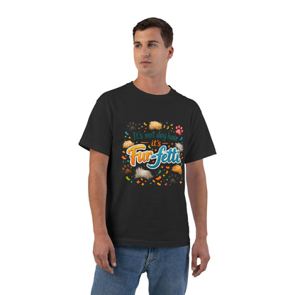 Fur-Fetti Dog Men's Short-Sleeve Crewneck Tee