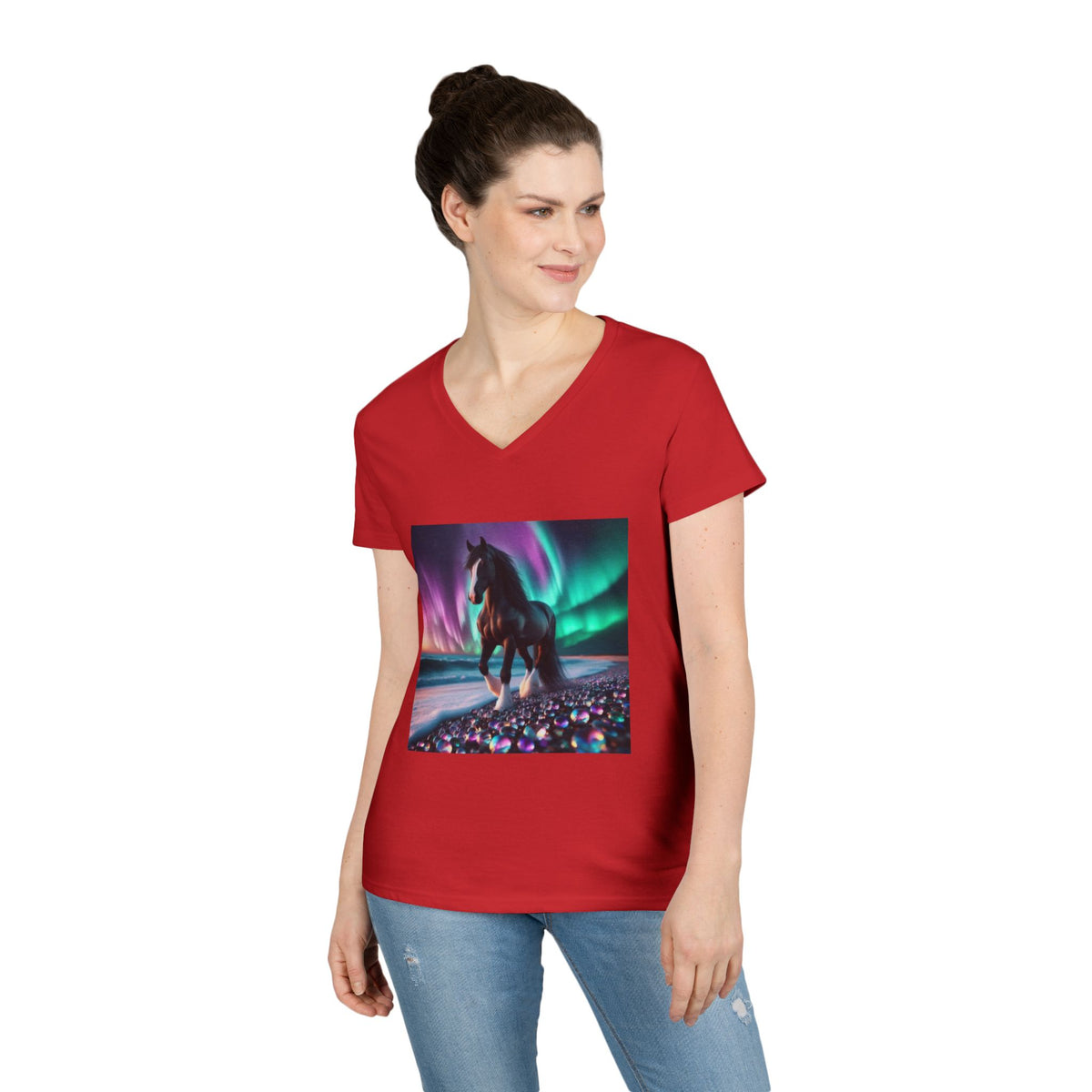 Midnight Magic Women's V-Neck Tee