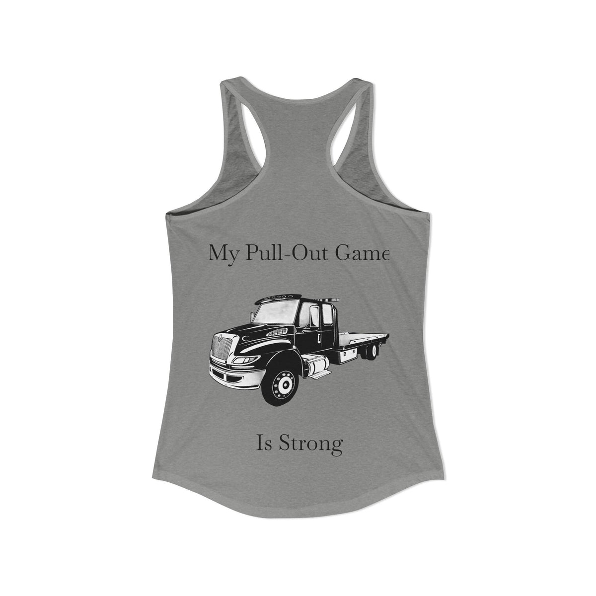 Pull Out Flatbed Tow Truck Women's Racerback Tank
