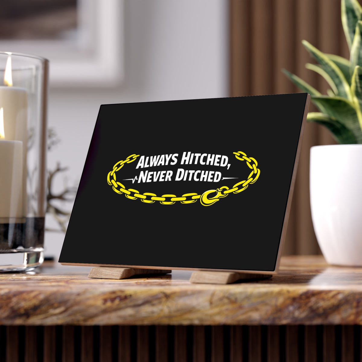 Always Hitched Ceramic Photo Tile