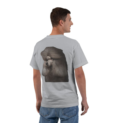 Poodle Head Men's Short-Sleeve Crewneck Tee