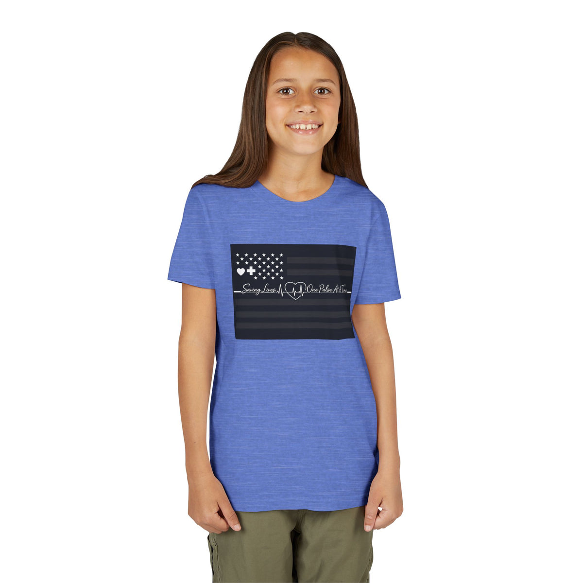Thin White Line Youth Unisex Short Sleeve Crewneck Tee