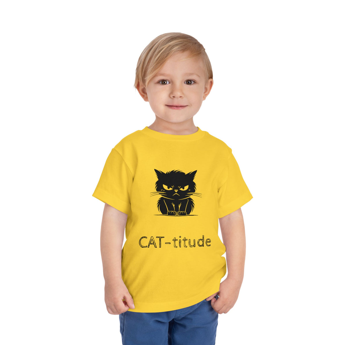 CAT-titude Toddler Unisex Short Sleeve Crewneck Tee