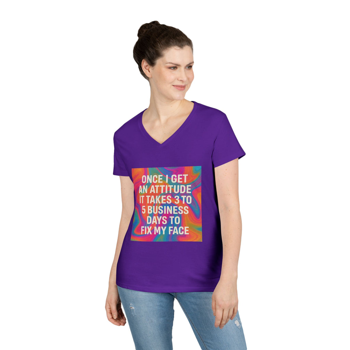 Fix My Face Women's V-Neck Tee