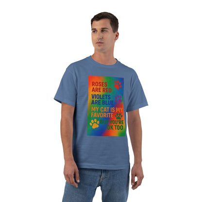 Roses Are Red Cat Men's Short-Sleeve Crewneck Tee
