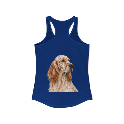 English Setter Head Women's Racerback Tank