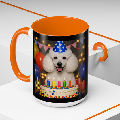 Birthday Buddy Poodle 2-Tone Coffee Mug