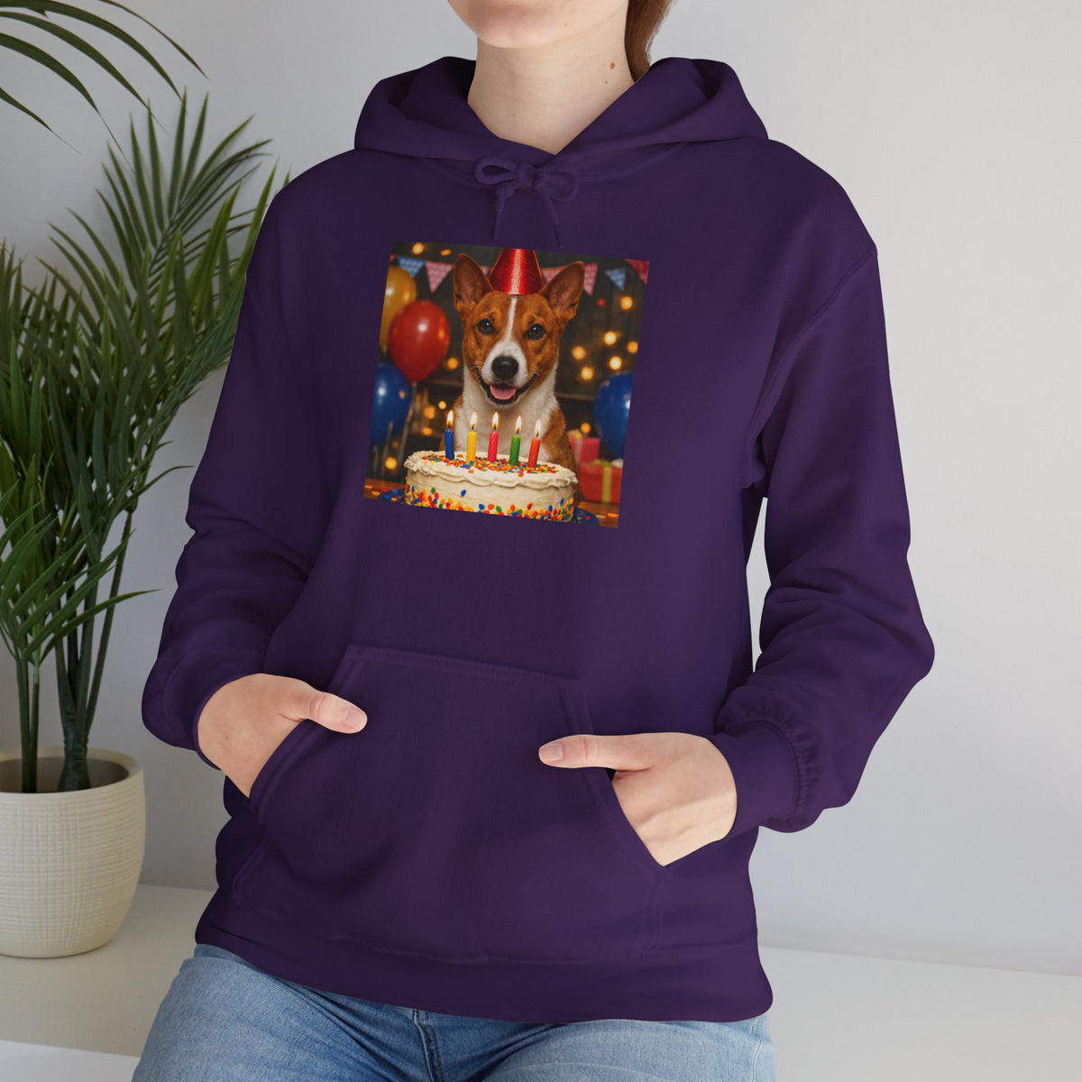 Birthday Buddy Basenji Unisex Hoodie