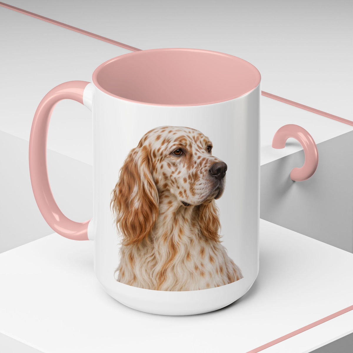 English Setter Head 2-Tone Coffee Mug
