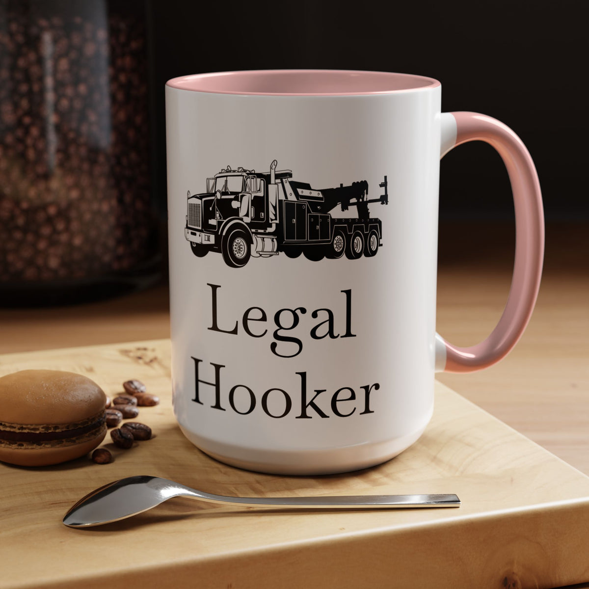 Legal H**ker Heavy Tow Truck 2-Tone Coffee Mug