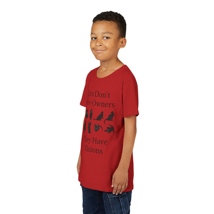 Cat Minions Youth Unisex Short Sleeve Crewneck Tee