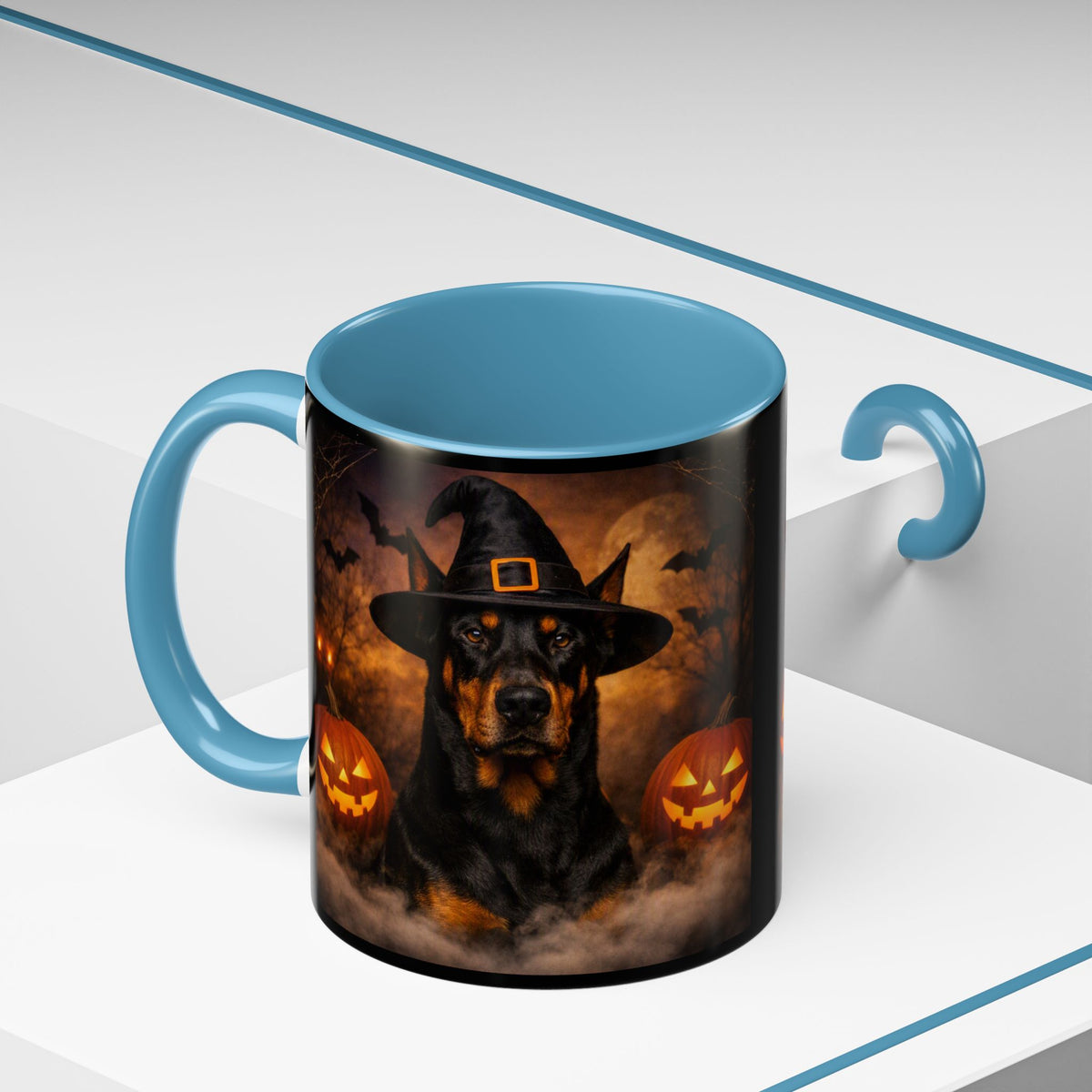 Witch Hat Pack Doberman 2-Tone Coffee Mug