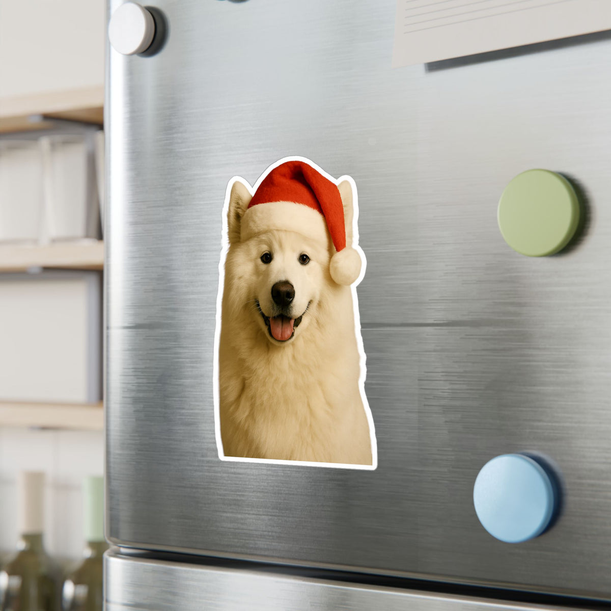 Santa Paws Samoyed Vinyl Decal