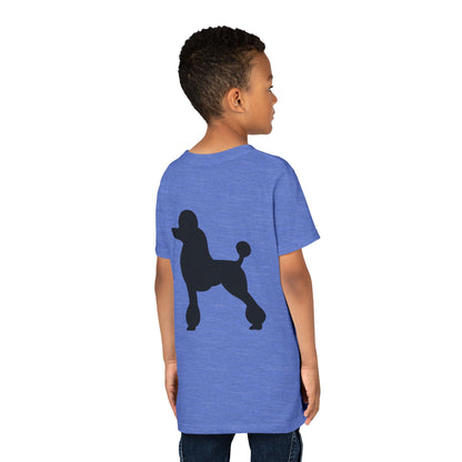 Poodle Silhouette Youth Unisex Short Sleeve Crewneck Tee