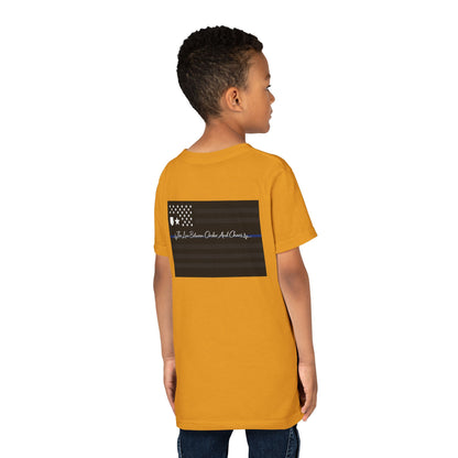 Thin Blue Line Youth Unisex Short Sleeve Crewneck Tee