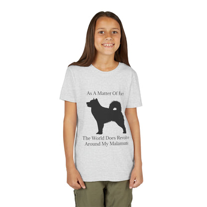 Matter Of Fact Malamute Youth Unisex Short Sleeve Crewneck Tee