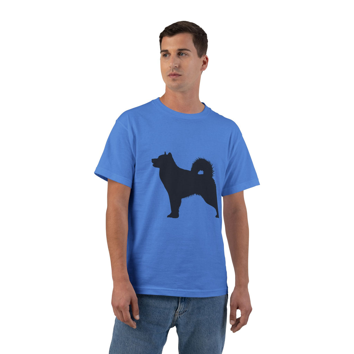 Malamute Silhouette Men's Short-Sleeve Crewneck Tee