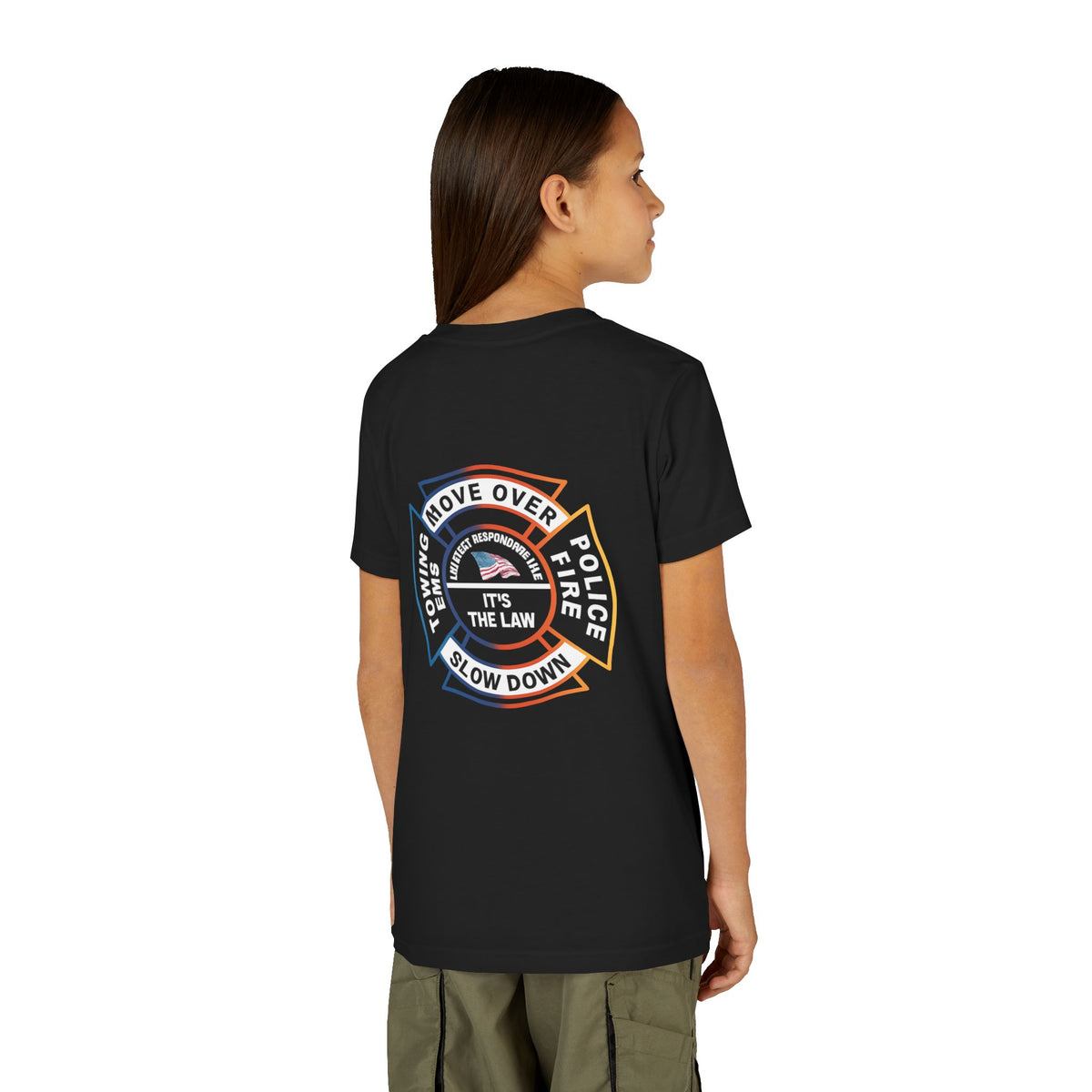 Let First Responders Live Youth Unisex Short Sleeve Crewneck Tee