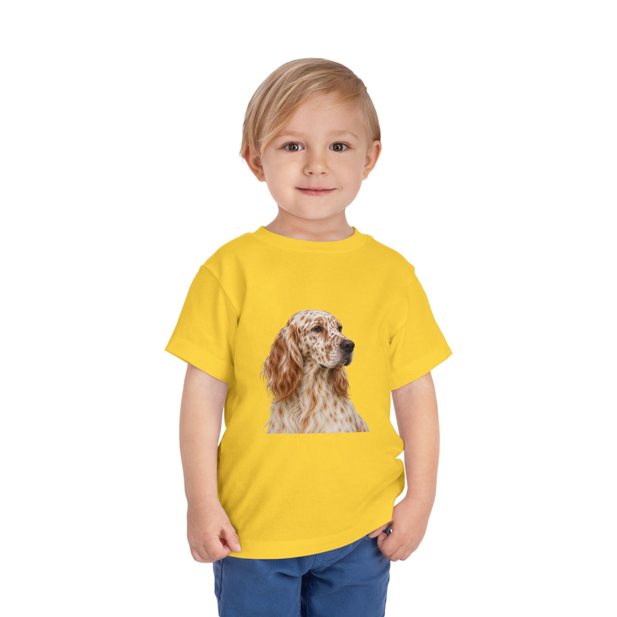 English Setter Head Toddler Unisex Short Sleeve Crewneck Tee