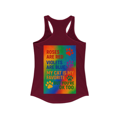 Roses Are Red Cat Women's Racerback Tank