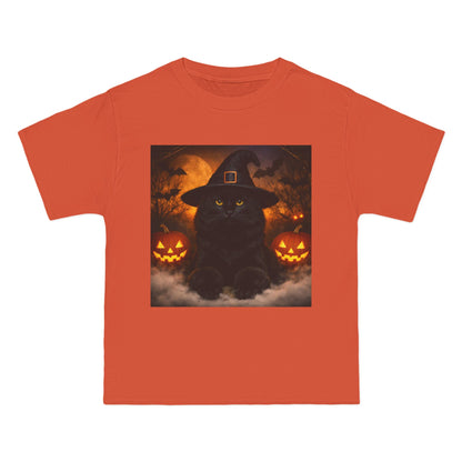 Witch Hat Pack Cat Men's Short-Sleeve Crewneck Tee