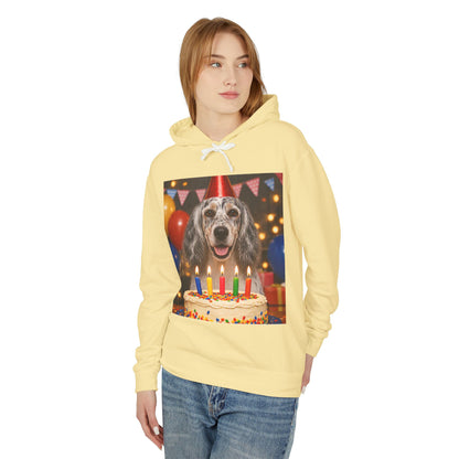 Birthday Buddy English Setter Unisex Lightweight Hoodie