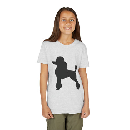 Poodle Silhouette Youth Unisex Short Sleeve Crewneck Tee