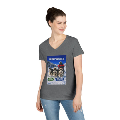 Snow Powered Women's V-Neck Tee