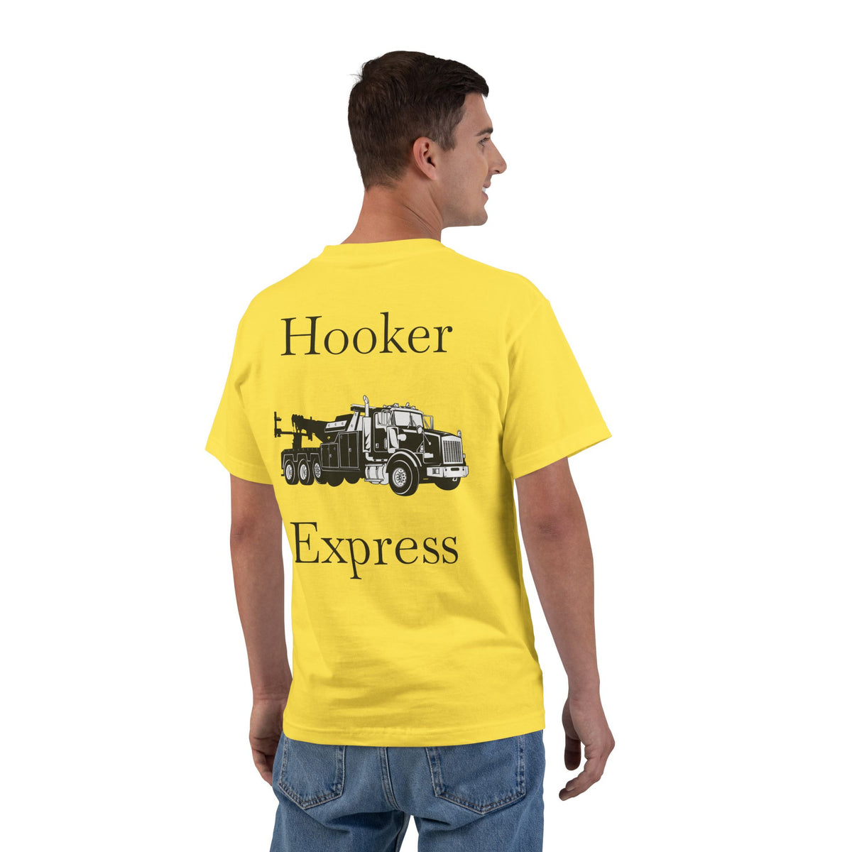 H**ker Express Heavy Tow Truck Men's Short-Sleeve Crewneck Tee