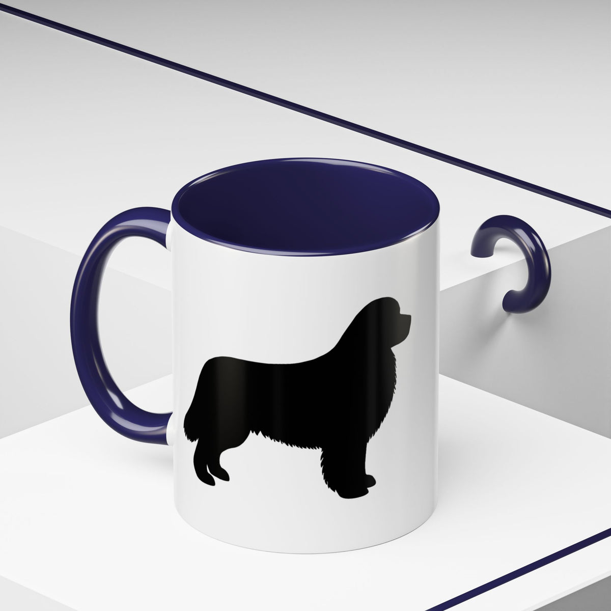 Newfie Silhouette 2-Tone Coffee Mug