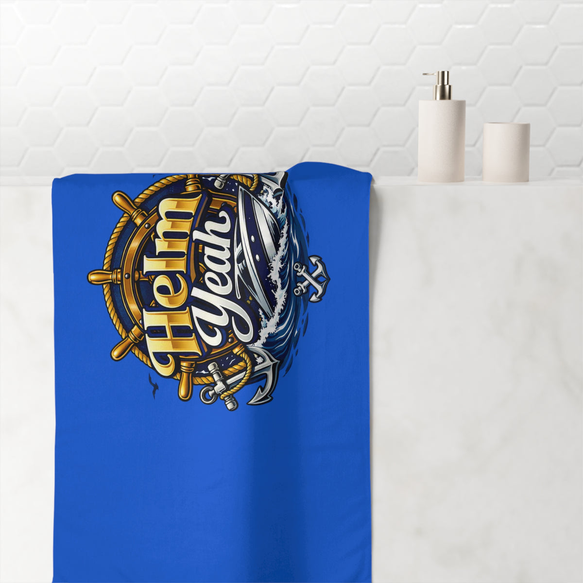 Helm Yeah Mink-Cotton  Beach Towel