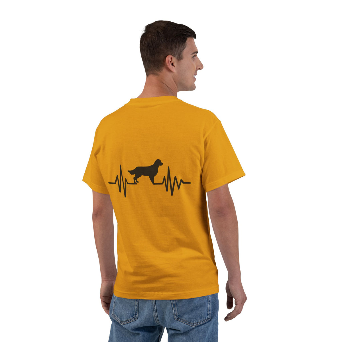 My Heart Beats For Goldens Men's Short-Sleeve Crewneck Tee