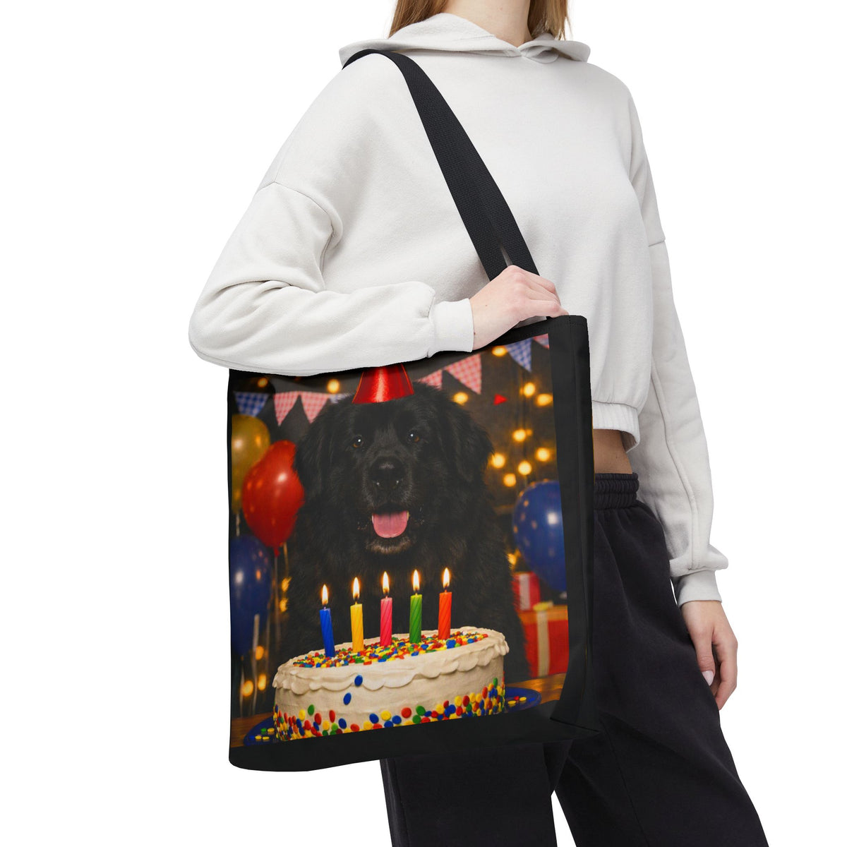 Birthday Buddy Newfie Tote Bag