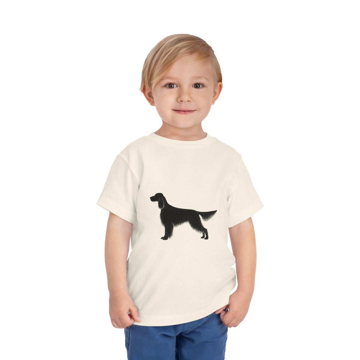 English Setter Silhouette Toddler Unisex Short Sleeve Crewneck Tee