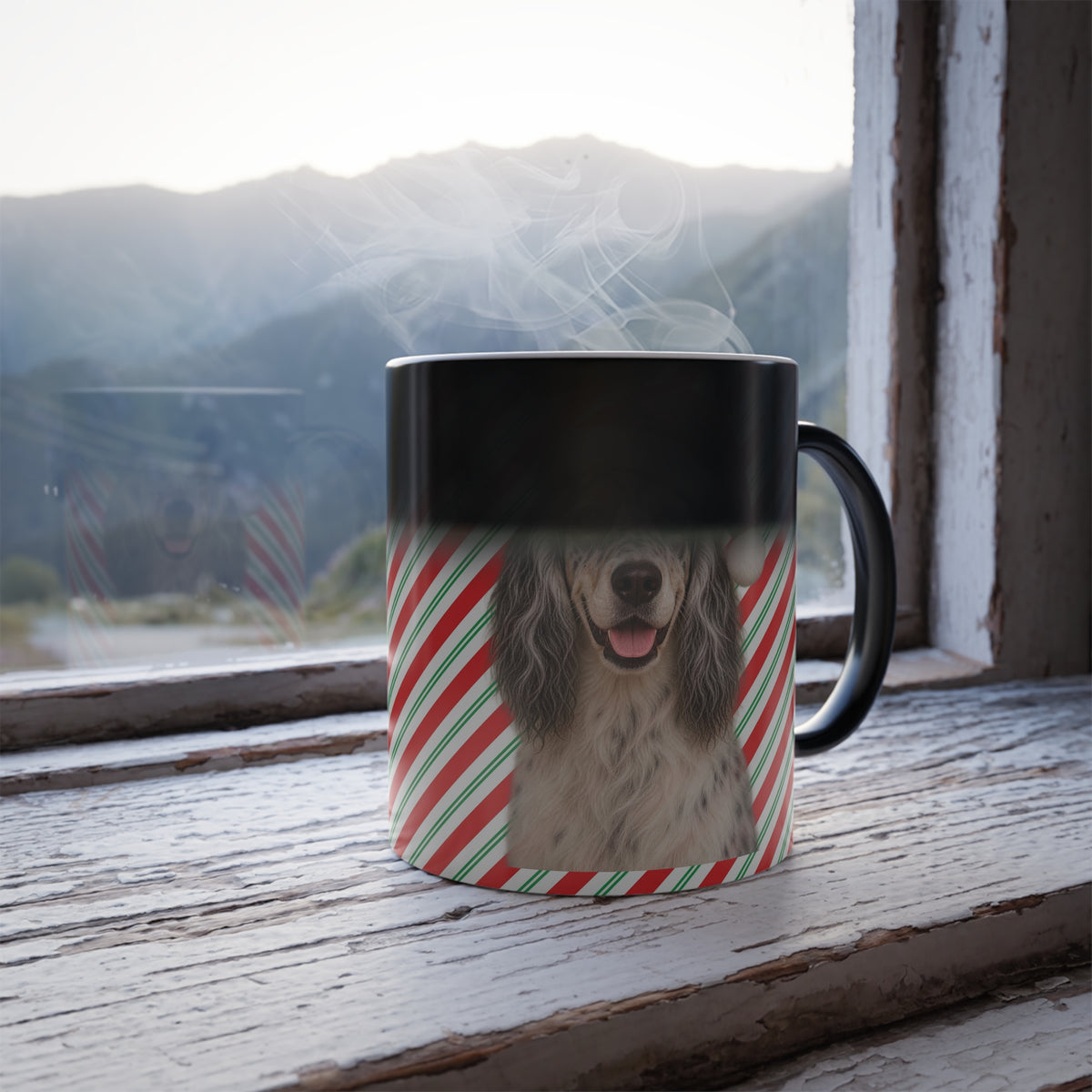 Santa Paws English Setter Color Changing Mug