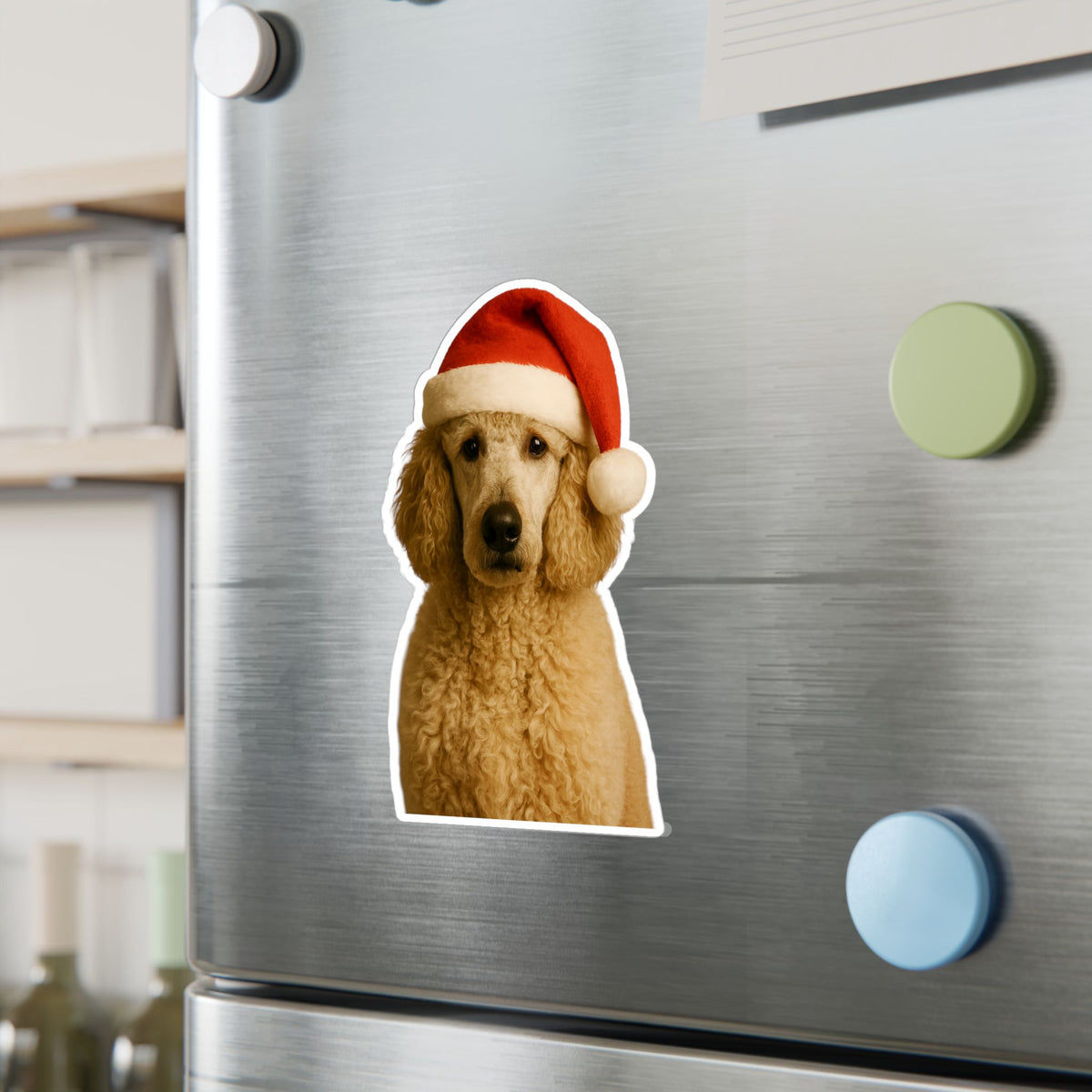 Santa Paws Poodle Vinyl Decal
