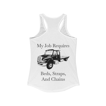 Beds, Straps, And Chains Women's Racerback Tank
