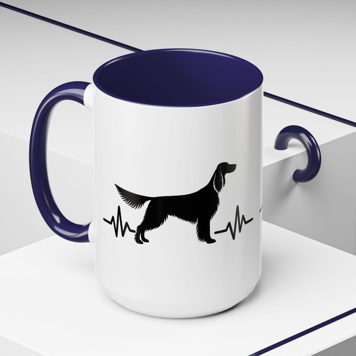 My Heart Beats For English Setters 2-Tone Coffee Mug