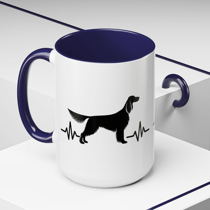 My Heart Beats For English Setters 2-Tone Coffee Mug