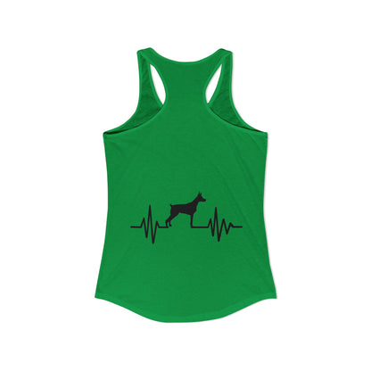 My Heart Beats For Dobermans Women's Racerback Tank