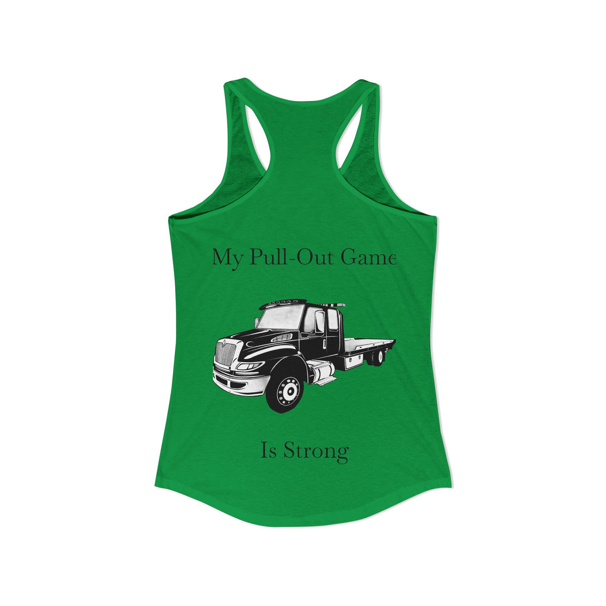 Pull Out Flatbed Tow Truck Women's Racerback Tank
