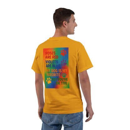 Roses Are Red Dog Men's Short-Sleeve Crewneck Tee