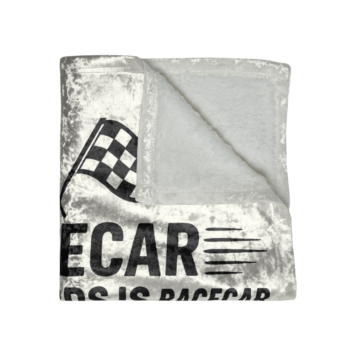 Racecar Backwards Crushed Velvet Blanket