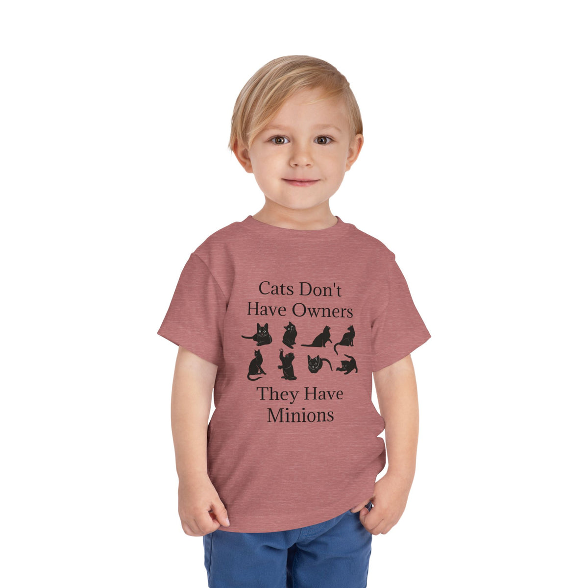Cat Minions Toddler Unisex Short Sleeve Crewneck Tee