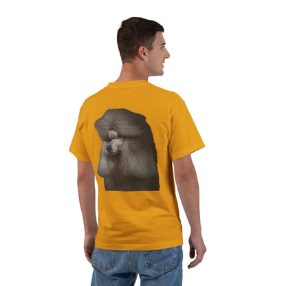 Poodle Head Men's Short-Sleeve Crewneck Tee