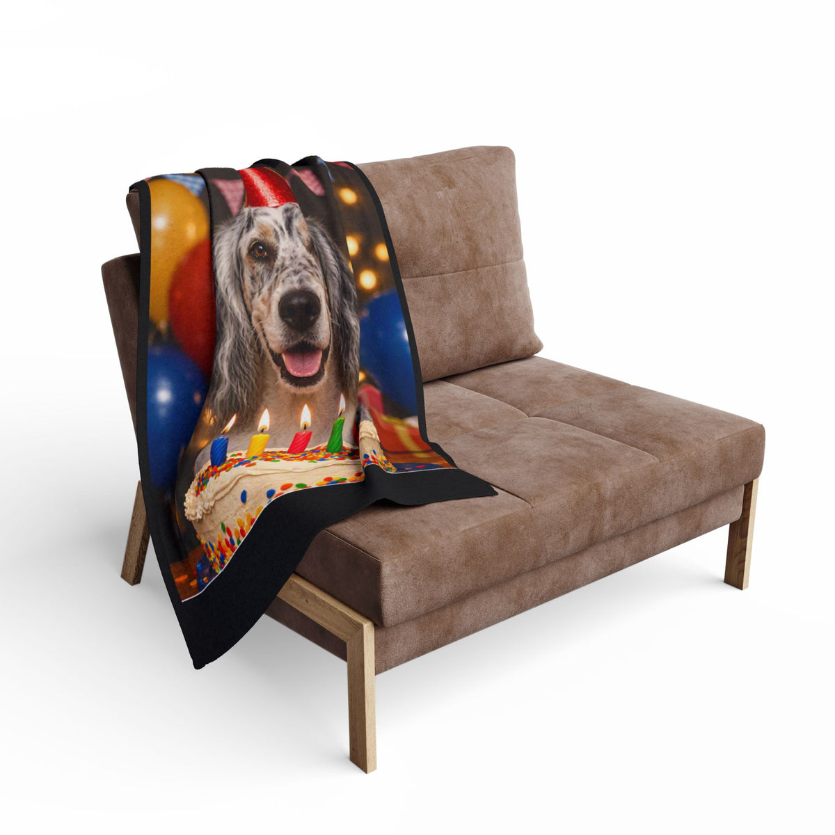 Birthday Buddy English Setter Arctic Fleece Blanket