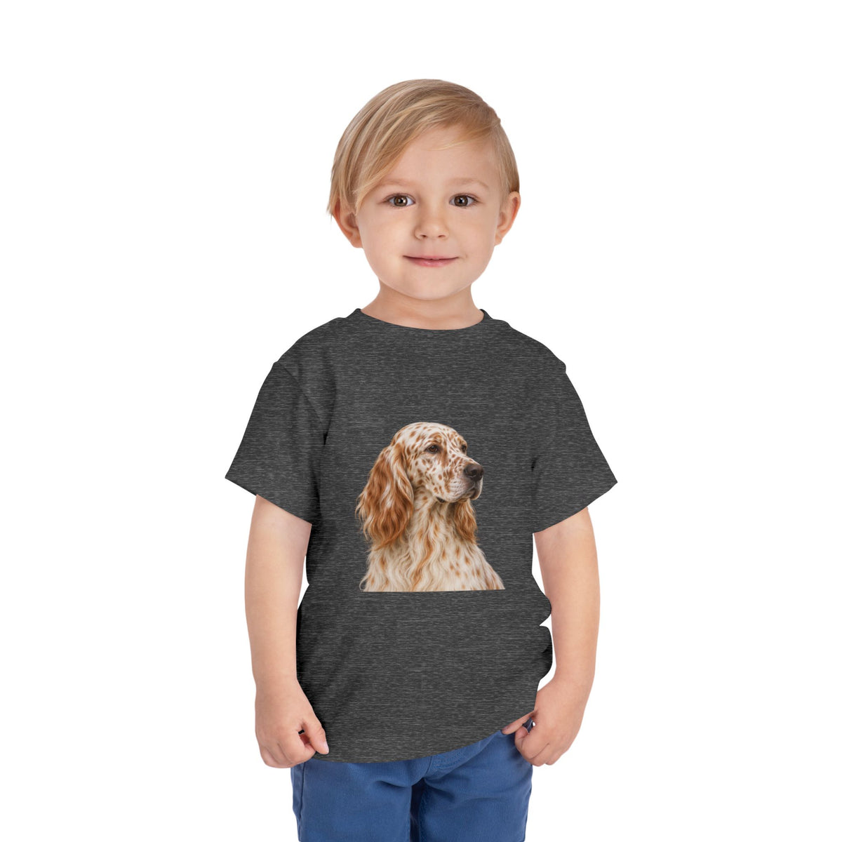 English Setter Head Toddler Unisex Short Sleeve Crewneck Tee